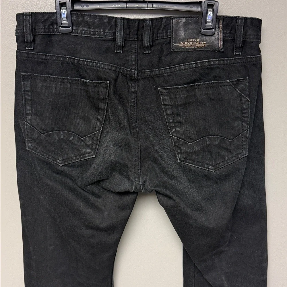 Cult of Individuality Rebel Straight Black Jeans W36 L34